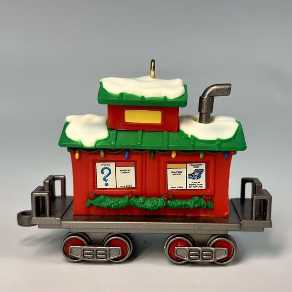 Monopoly CABOOSE Christmas Ornament Train Retired 2006 Gift Box Basic Fun - Picture 2 of 6